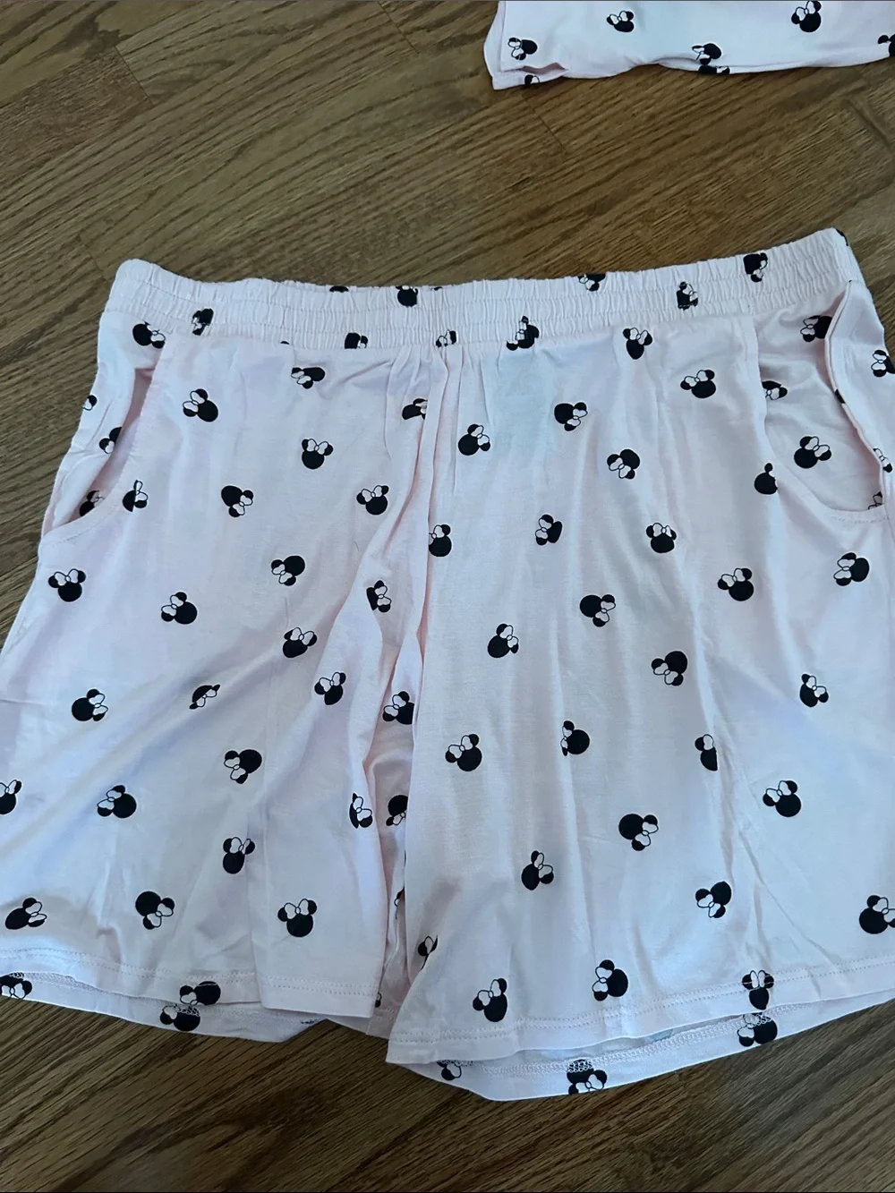 Disney Light Pink Mickey Mouse Short Pajama Set - Picture 2 of 2